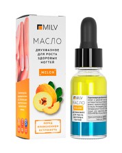 Milv Сухое двухфазное масло для ногтей «MELON», 15 мл.